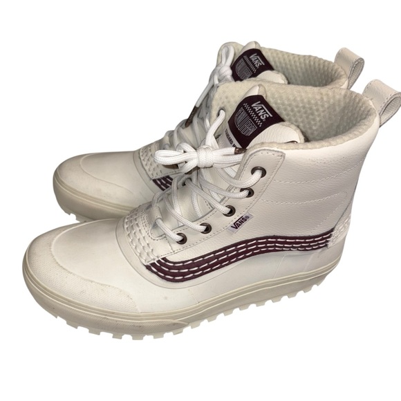 Vans x Benny Urban Standard Mid Snow MTE Boot Marshmallow Burgundy - Picture 1 of 6
